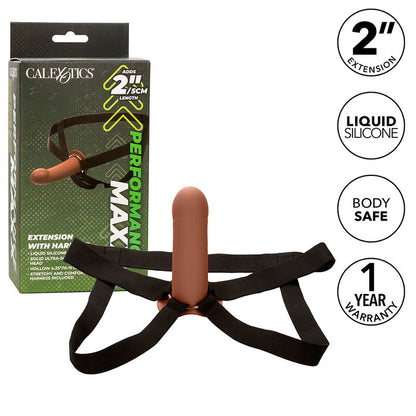 CALEXOTICS - EXTENSION PERFORMANCE MAXX AVEC HARNAIS PEAU BRUN - 7eme ciel