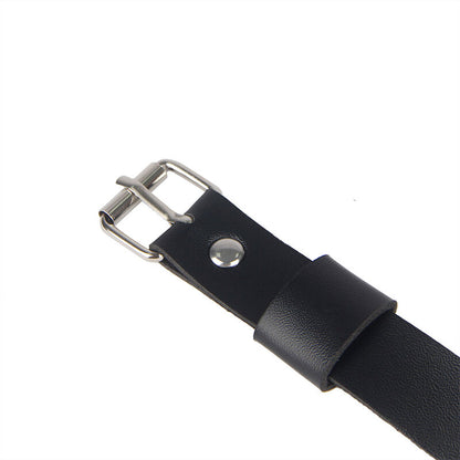 SUBBLIME - HARNAIS DE JAMBE CHAÎNE CUIR NOIR TAILLE UNIQUE - 7eme ciel