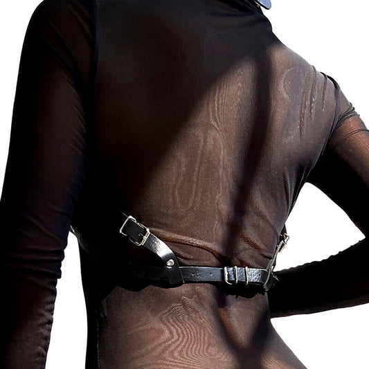 SUBBLIME - HARNAIS POITRINE EN CUIR NOIR TAILLE UNIQUE - 7eme ciel