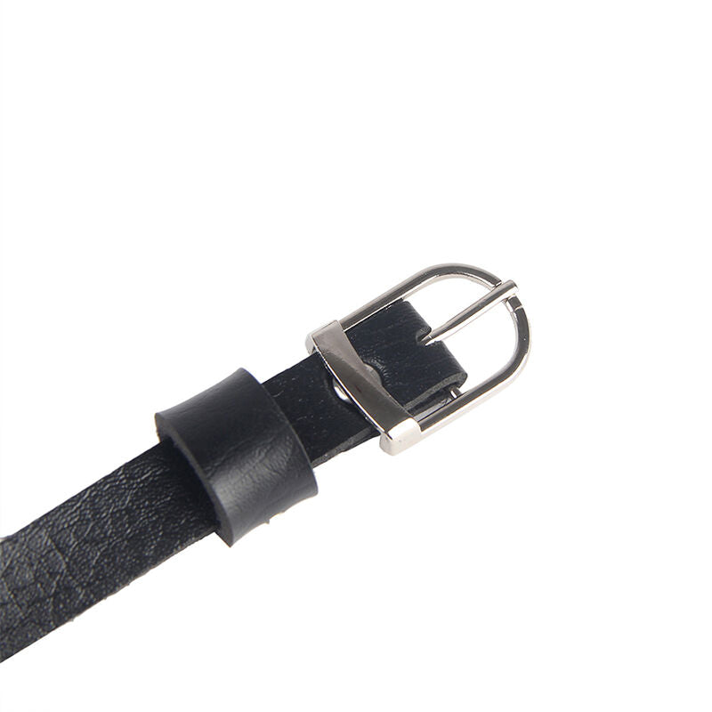 SUBBLIME - HARNAIS POITRINE CHAÎNE S EN CUIR NOIR TAILLE UNIQUE - 7eme ciel