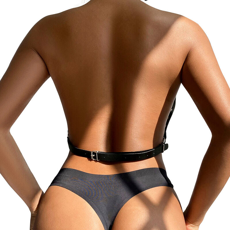 SUBBLIME - HARNAIS POITRINE AVEC GRANDES CHAÎNE S  ANNEAUX TAILLE UNIQUE - 7eme ciel