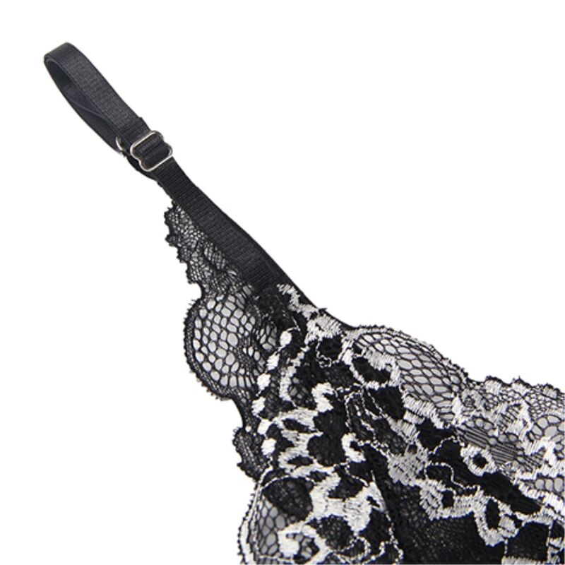 SUBBLIME - BABYDOLL TISSU TULLE POITRINE DENTELLE S/M - 7eme ciel