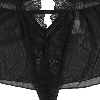 SUBBLIME - TEDDY HALTER NECK DOS NU DENTELLE NOIR S/M