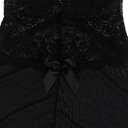 SUBBLIME - TISSU TULLE BABYDOLL AVEC DENTELLE ET DÉTAIL FLEUR NOIR S/M