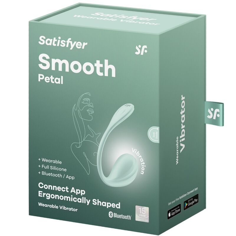 SATISFYER - APPLICATION GRATUITE STIMULATEUR DE POINT G PÉTALE LISSE VERT D'EAU - 7eme ciel