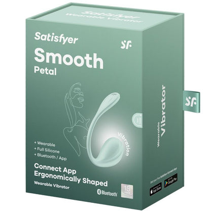 SATISFYER - APPLICATION GRATUITE STIMULATEUR DE POINT G PÉTALE LISSE VERT D'EAU - 7eme ciel