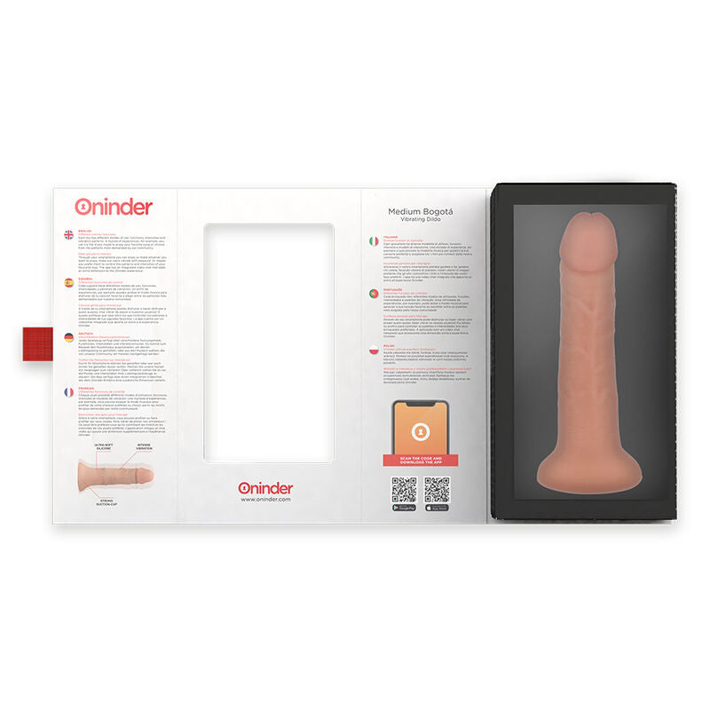 ONINDER - GODE VIBRATEUR BOGOTÁ MOYEN 9 VITESSES NATUREL 20 CM -O- 4.2 CM - APPLICATION GRATUITE - 7eme ciel