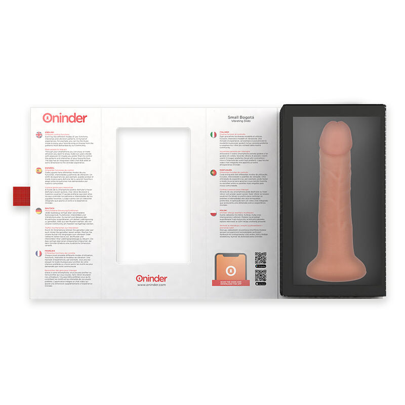 ONINDER - PETIT GODE VIBRATEUR BOGOTÁ 9 VITESSES NATUREL 17.5 CM -O- 4 CM - APPLICATION GRATUITE - 7eme ciel