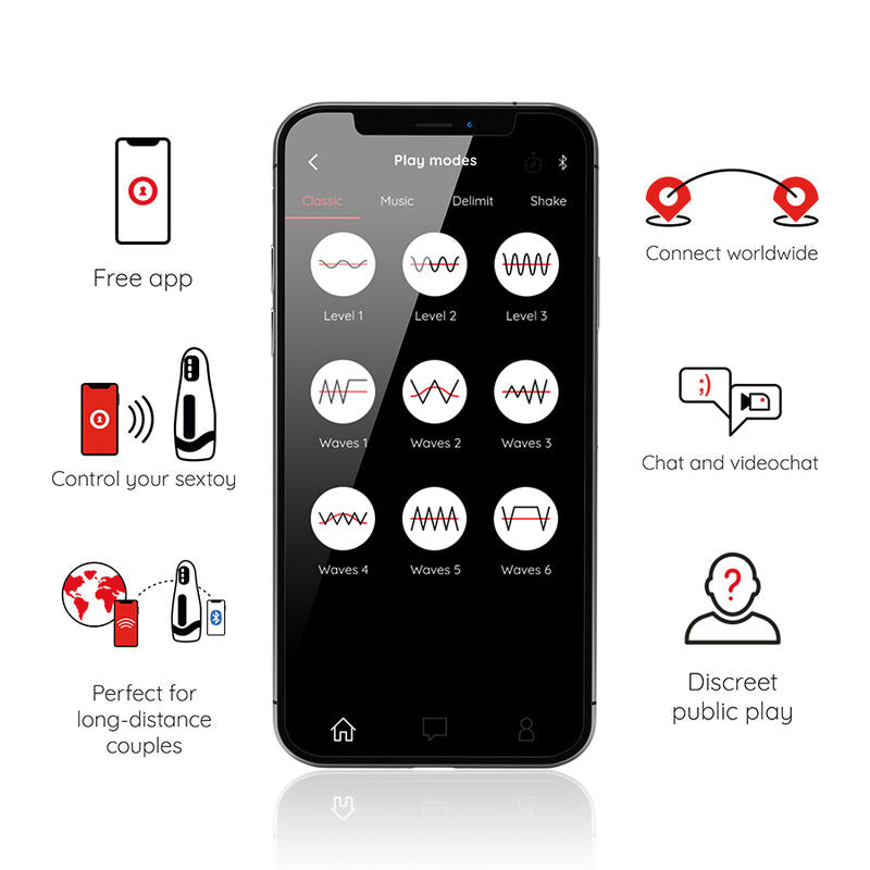 ONINDER - MASTURBATEUR RECHARGEABLE POUR HOMME SEOUL 10 VITESSES - APPLICATION GRATUITE - 7eme ciel