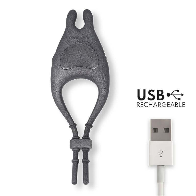 ONINDER - ANNEAU VIBRATEUR RÉGLABLE RECHARGEABLE PAMPA AVEC STIMULATEUR DE CLITORIS 10 VITESSES - APPLICATION GRATUITE - 7eme ciel