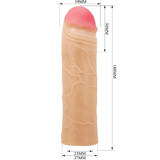 PRETTY LOVE - EXTENSEUR DE PÉNIS CHANE COUVERTURE CHAIR - 7eme ciel