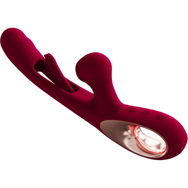 ARMONY - VIBRATEUR IMPACT SWING & DOUBLE STIMULATEUR MODÈLE 2 BORDEAUX - 7eme ciel