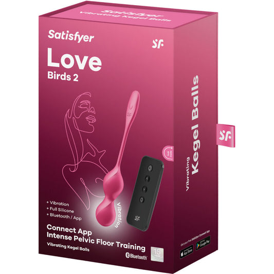 SATISFYER - LOVE BIRDS 2 BALLES VIBRANTES DE KEGEL + APPLICATION GRATUITE - 7eme ciel