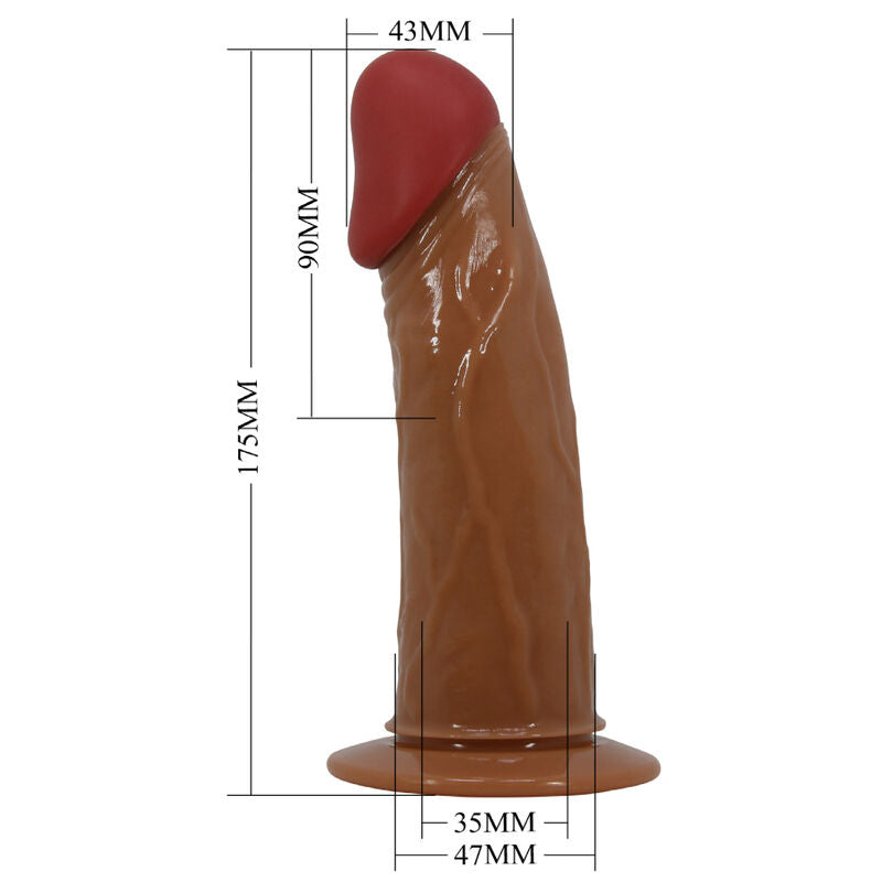 PRETTY LOVE - STARKS SLIP HARNAIS DILDO VIBRANT MULTI-VITESSES 17,5 CM MARRON CLAIR - 7eme ciel