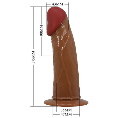 PRETTY LOVE - STARKS SLIP HARNAIS DILDO VIBRANT MULTI-VITESSES 17,5 CM MARRON CLAIR - 7eme ciel
