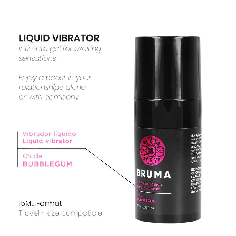 BRUMA - VIBRATEUR LIQUIDE ULTRA GLISSANT BUBBLEGUM 15 ML - 7eme ciel