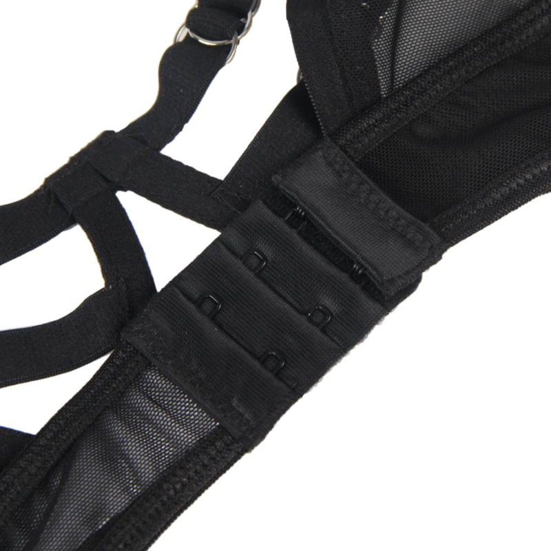 SUBBLIME - ENSEMBLE DEUX PIÈCES DE SOUTIEN-GORGE TRANSPARENT ET BANDES S/M - 7eme ciel