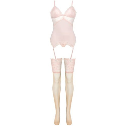 LIVCO CORSETTI FASHION - ENSEMBLE PERSINNE PÊCHE CORSET + CULOTTE + BAS