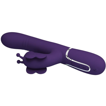 PRETTY LOVE - VIBRATEUR MULTIFONCTION LAPIN 4 EN 1 PAPILLON VIOLET - 7eme ciel