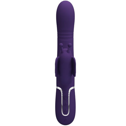 PRETTY LOVE - VIBRATEUR MULTIFONCTION LAPIN 4 EN 1 PAPILLON VIOLET - 7eme ciel