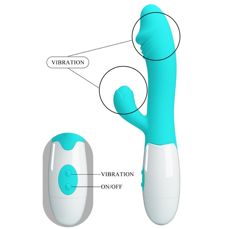 PRETTY LOVE - VIBRATEUR SNAPPY G-SPOT VERT AQUA - 7eme ciel