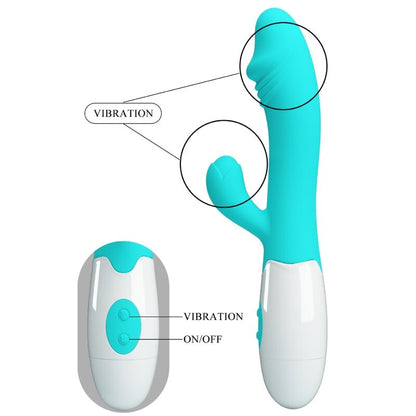 PRETTY LOVE - VIBRATEUR SNAPPY G-SPOT VERT AQUA - 7eme ciel