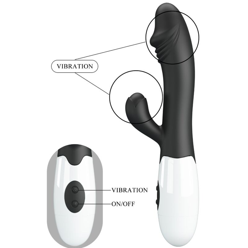 PRETTY LOVE - VIBRATEUR SNAPPY G-SPOT NOIR - 7eme ciel