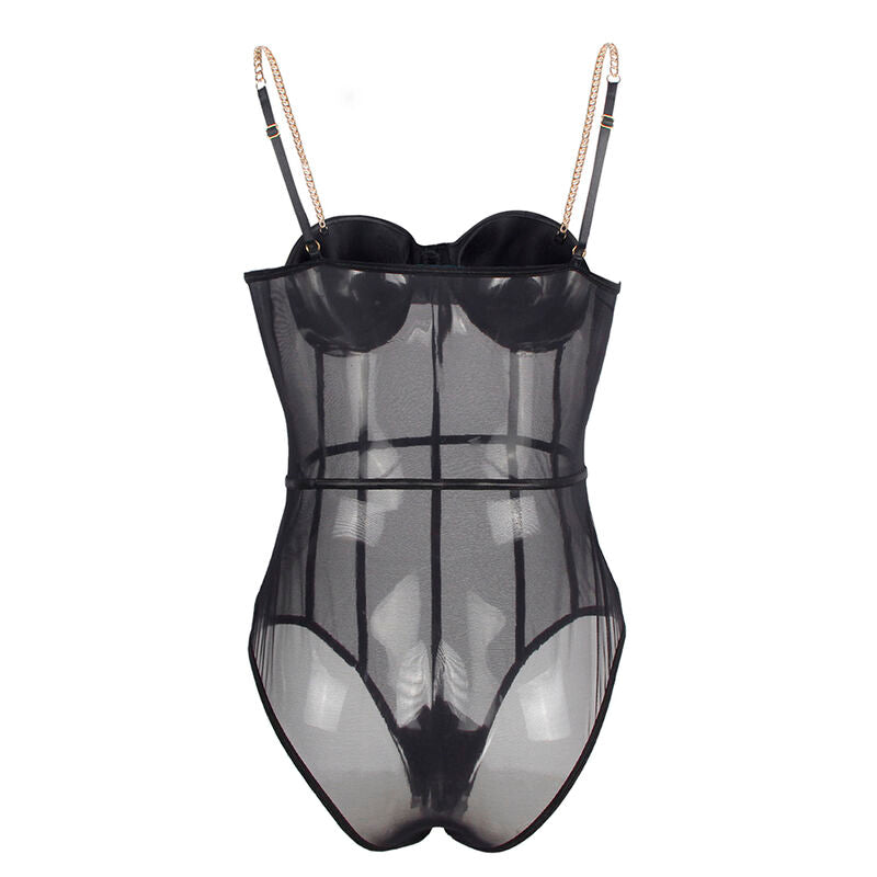 SUBBLIME - BODY NOIR  BRETELLES CHAÎNE S/M - 7eme ciel