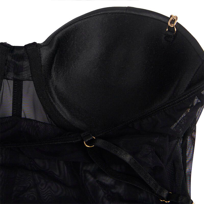 SUBBLIME - BODY NOIR  BRETELLES CHAÎNE S/M - 7eme ciel