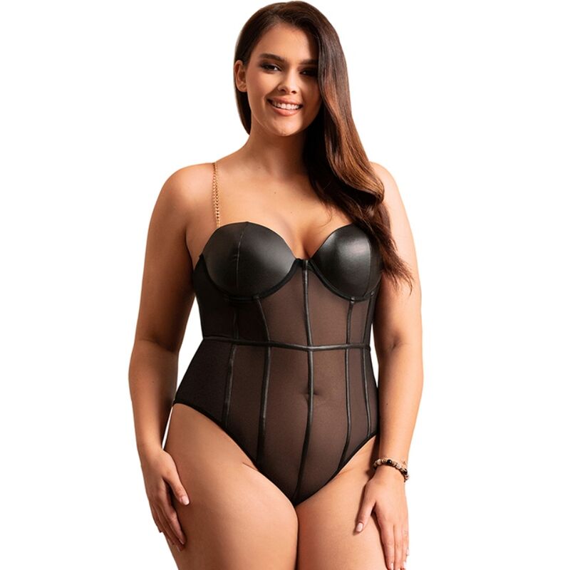 SUBBLIME - BODY NOIR  BRETELLES CHAÎNE S/M - 7eme ciel