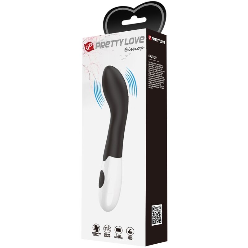 PRETTY LOVE - BISHOP VIBRATEUR POINT G 30 MODES NOIR - 7eme ciel