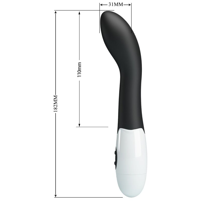 PRETTY LOVE - BISHOP VIBRATEUR POINT G 30 MODES NOIR - 7eme ciel