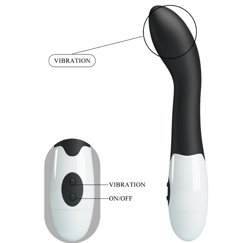 PRETTY LOVE - BISHOP VIBRATEUR POINT G 30 MODES NOIR - 7eme ciel