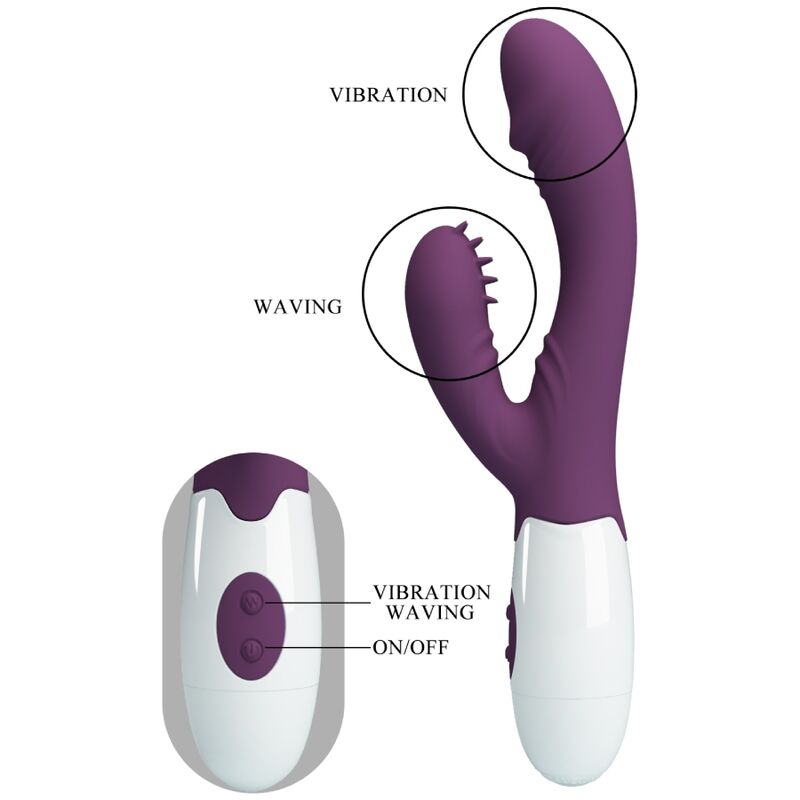 PRETTY LOVE - ANDRE VIBRATEUR RABBIT & STIMULATEUR DE POINT G VIOLET - 7eme ciel