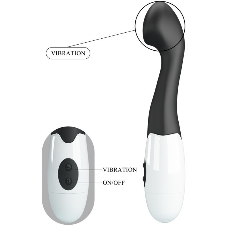 PRETTY LOVE - CHARLES VIBRATEUR POINT G 30 MODES NOIR - 7eme ciel