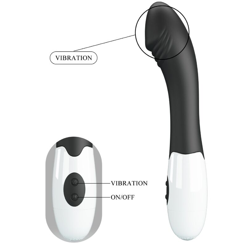 PRETTY LOVE - ELEMENTAL VIBRATEUR POINT G 30 MODES NOIR - 7eme ciel
