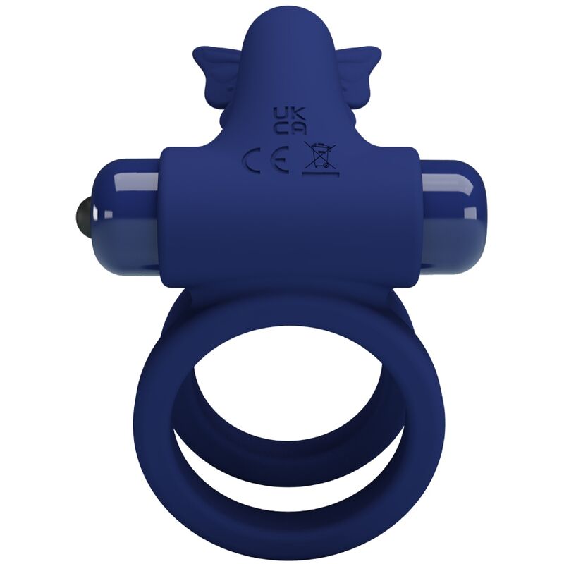 PRETTY LOVE - JAMELE DOUBLE ANNEAU AVEC VIBRATION & STIMULATEUR DE PAPILLON BLEU - 7eme ciel