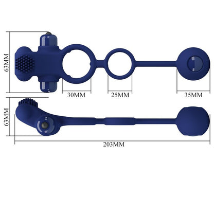 PRETTY LOVE - REMINGTON DOUBLE ANNEAU VIBRANT AVEC PLUG BLEU - 7eme ciel