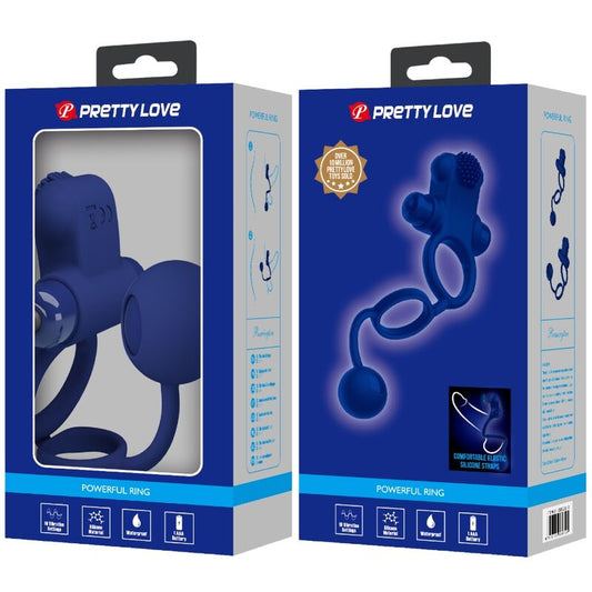 PRETTY LOVE - REMINGTON DOUBLE ANNEAU VIBRANT AVEC PLUG BLEU - 7eme ciel