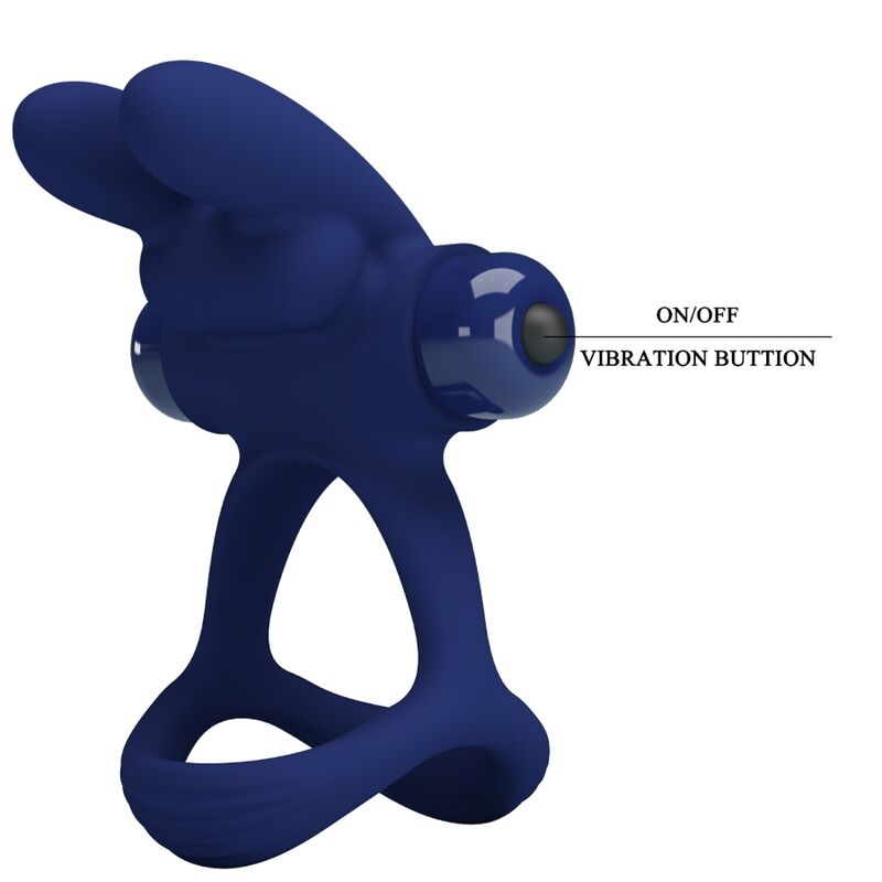 PRETTY LOVE - FRANCISCO DOUBLE ANNEAU VIBRANT LAPIN BLEU - 7eme ciel