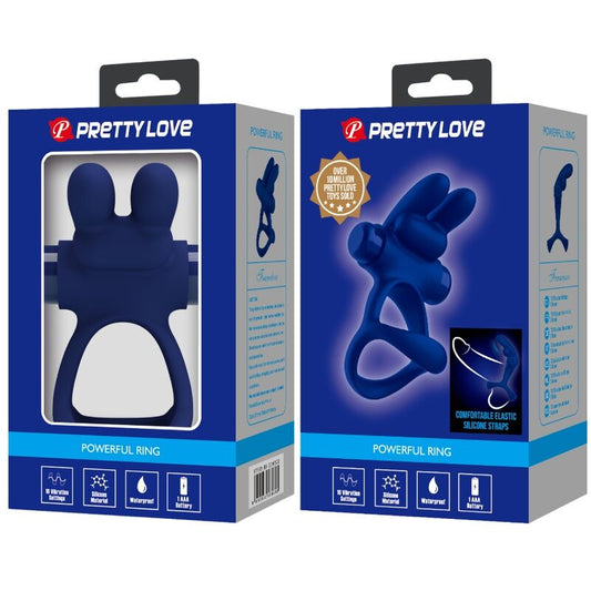 PRETTY LOVE - FRANCISCO DOUBLE ANNEAU VIBRANT LAPIN BLEU - 7eme ciel