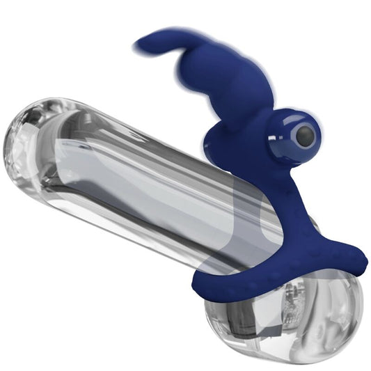 PRETTY LOVE - LUCHITO DOUBLE ANNEAU VIBRANT LAPIN BLEU - 7eme ciel