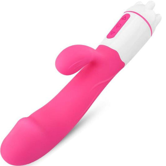 ARMONY - HAPPY VIBRATEUR & STIMULATEUR RECHARGEABLE FUCHSIA - 7eme ciel