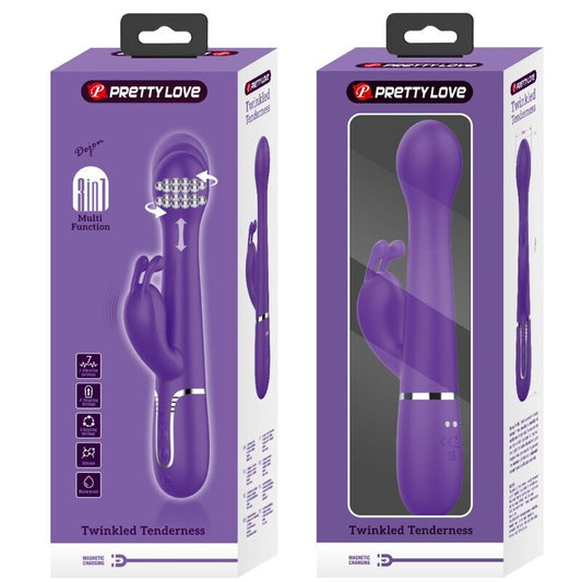 PRETTY LOVE - DEJON VIBRATEUR RABBIT 3 EN 1 MULTIFONCTION VIOLET - 7eme ciel