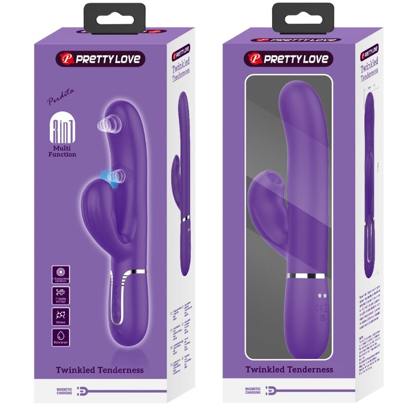PRETTY LOVE - PERLITA VIBRATEUR G-SPOT 3 EN 1 MULTIFONCTION VIOLET - 7eme ciel