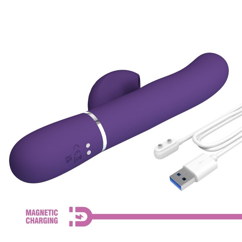 PRETTY LOVE - PERLITA VIBRATEUR G-SPOT 3 EN 1 MULTIFONCTION VIOLET - 7eme ciel