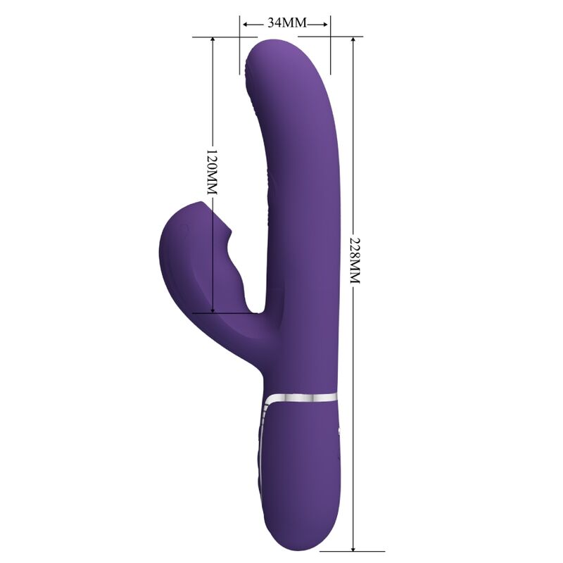 PRETTY LOVE - PERLITA VIBRATEUR G-SPOT 3 EN 1 MULTIFONCTION VIOLET - 7eme ciel