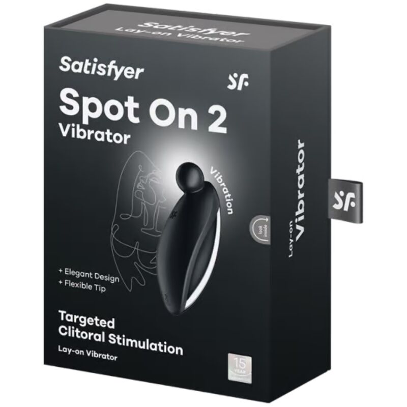 SATISFYER - SPOT ON 2 VIBRATEUR LAY-ON NOIR - 7eme ciel
