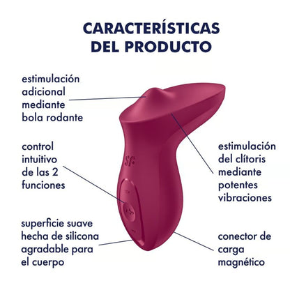 SATISFYER - VIBRATEUR EXCITERRR À POSER SUR LE CLITORIS FUCHSIA - 7eme ciel