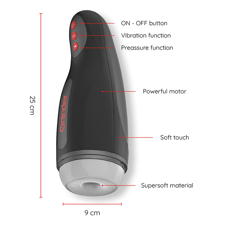 ONINDER - MASTURBATEUR RECHARGEABLE POUR HOMME SEOUL 10 VITESSES - APPLICATION GRATUITE - 7eme ciel